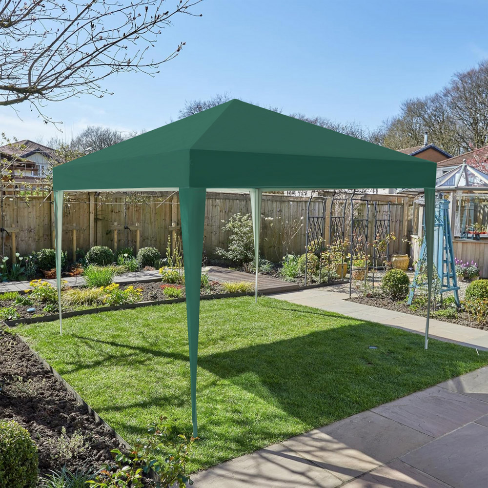 Home Source 2 x 2m Green Easy Up Garden Outdoor Gazebo with Bag Image 8