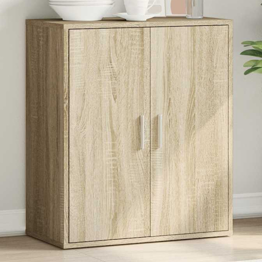 vidaXL 2 Door Sonoma Oak Wide Sideboard Image 1