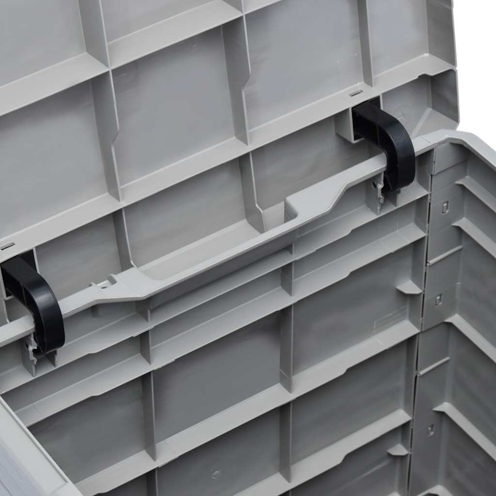 vidaXL 90L Grey Plastic Garden Storage Box Image 5