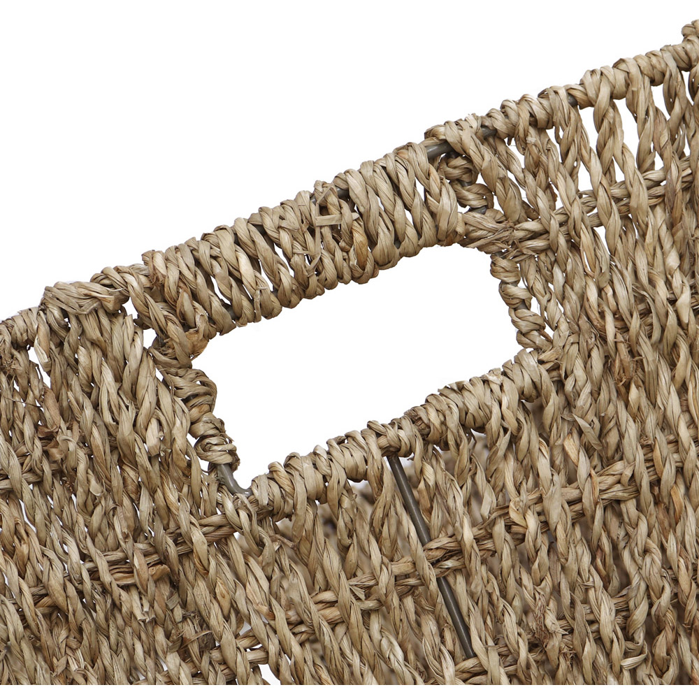 JVL Seagrass Rectangular Storage Basket Set of 3 Image 5