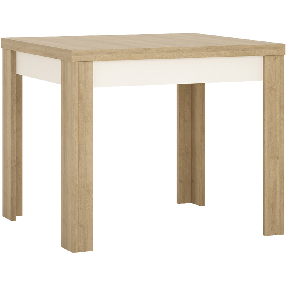 Florence Lyon 4 Seater 90 to 180cm Extending Dining Table Riviera Oak and White Image 2