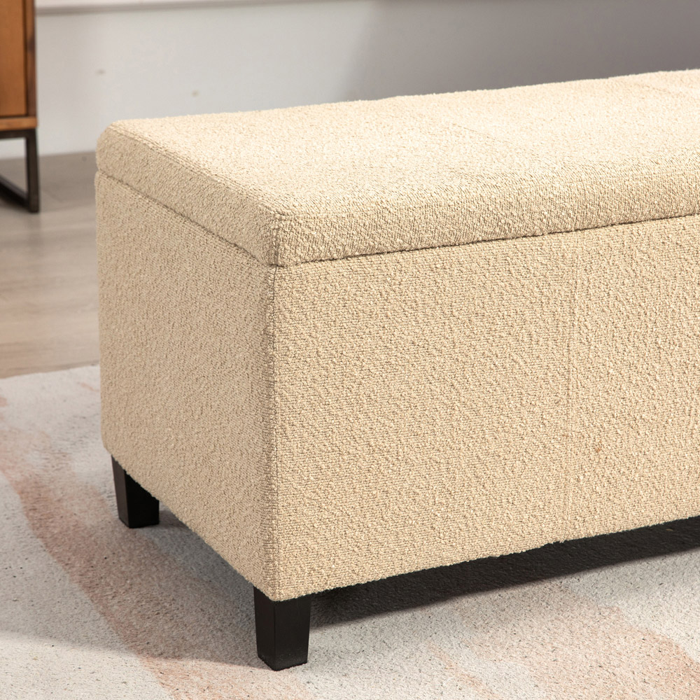 Artemis Home Sherman Brown Boucle Storage Ottoman Image 3