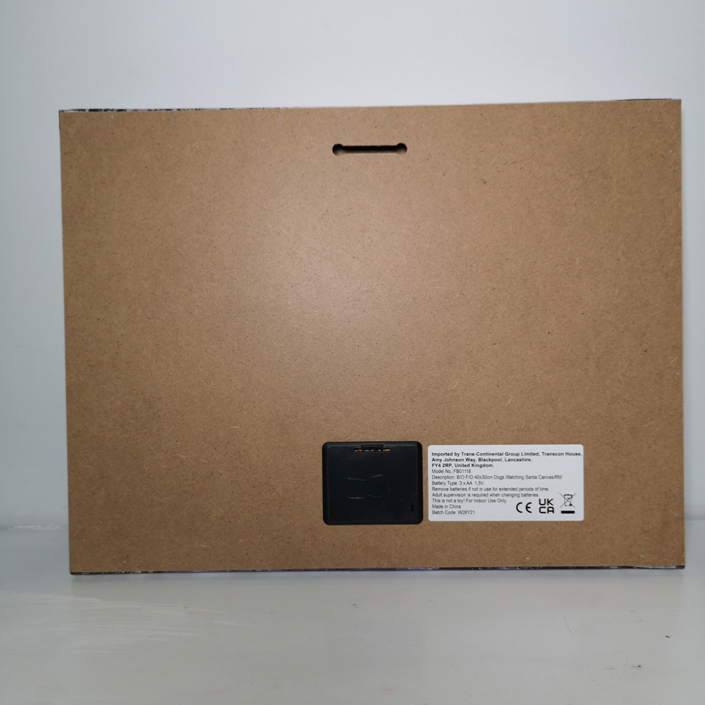 Samuel Alexander Dogs Watching Santa Scene Christmas Light Up Wall Art 30 x 40cm Image 6