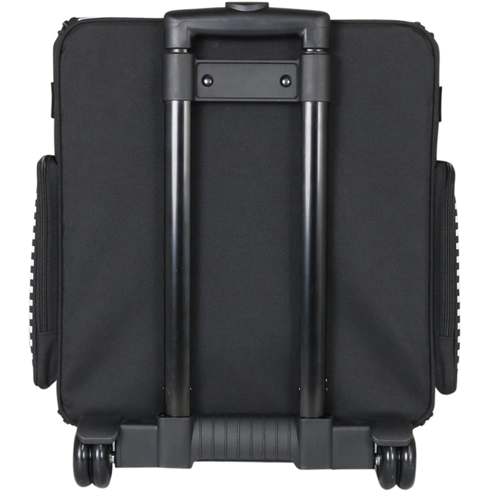 Everything Mary EVM12737-5 Black White Stripe Collapsible Rolling Trolley Bag 36.2 x 22.2 x 39.4cm Image 4
