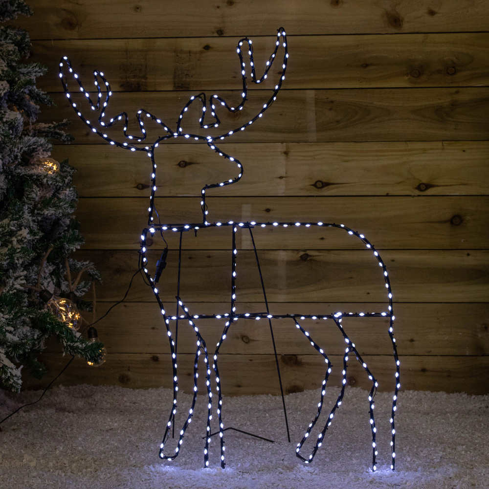 Samuel Alexander 292 Cool White LED Light Up Christmas Standing Reindeer 2.6ft Image 7