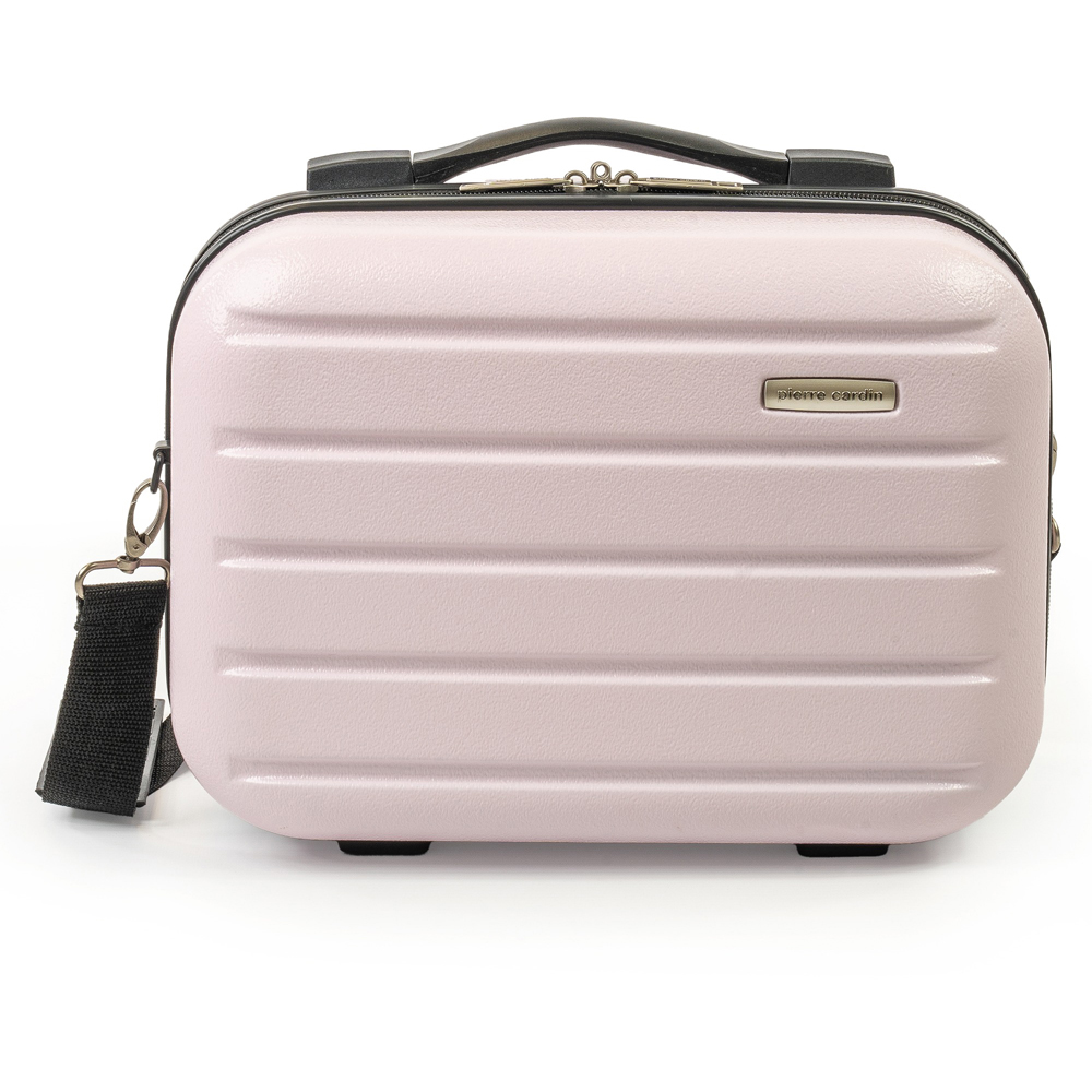Pierre Cardin Set of 2 Pink Lightweight Hard Shell Trolley Suitcase and Mini Vanity Case Set Image 4