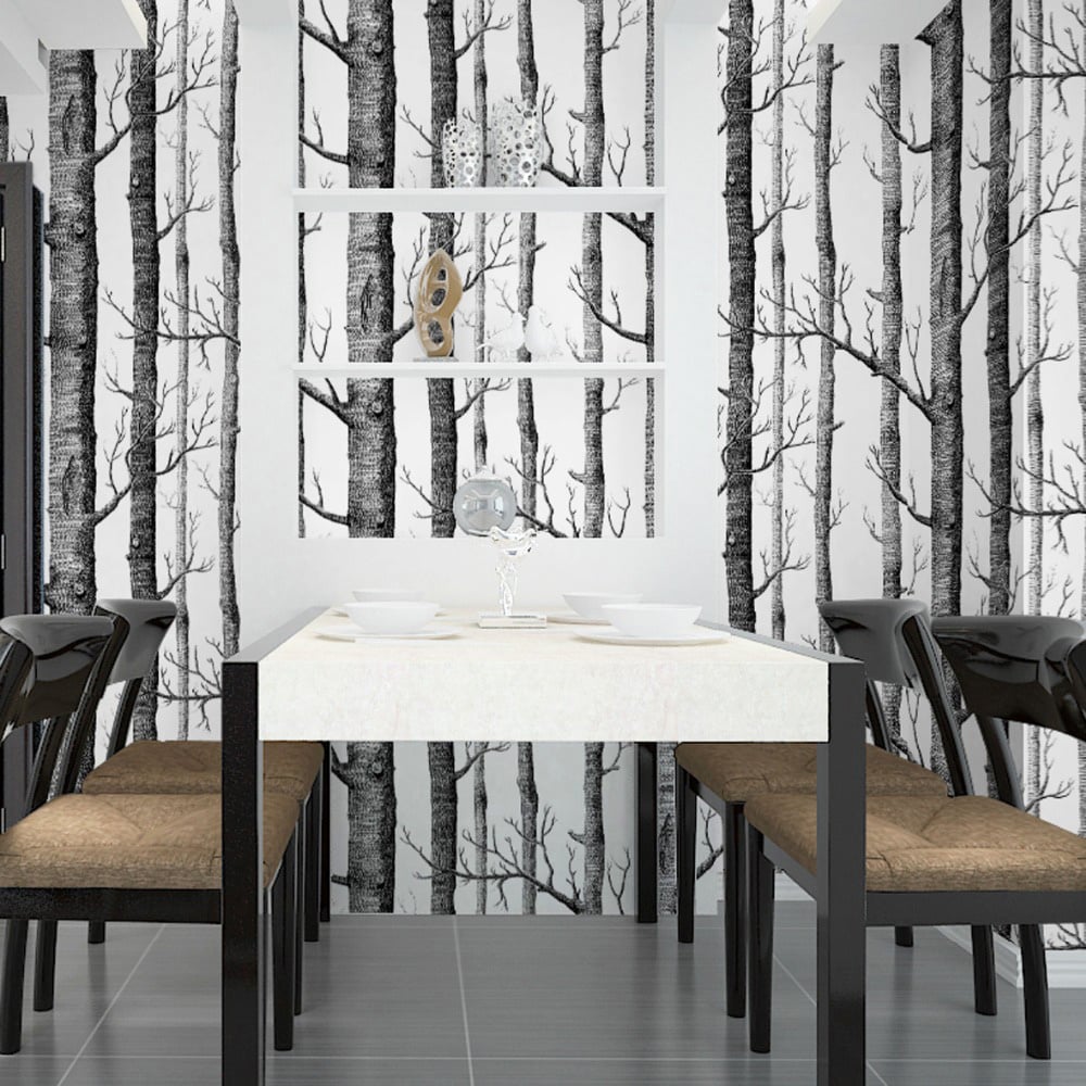 Living and Home Birch Tree Wallpaper Image 3