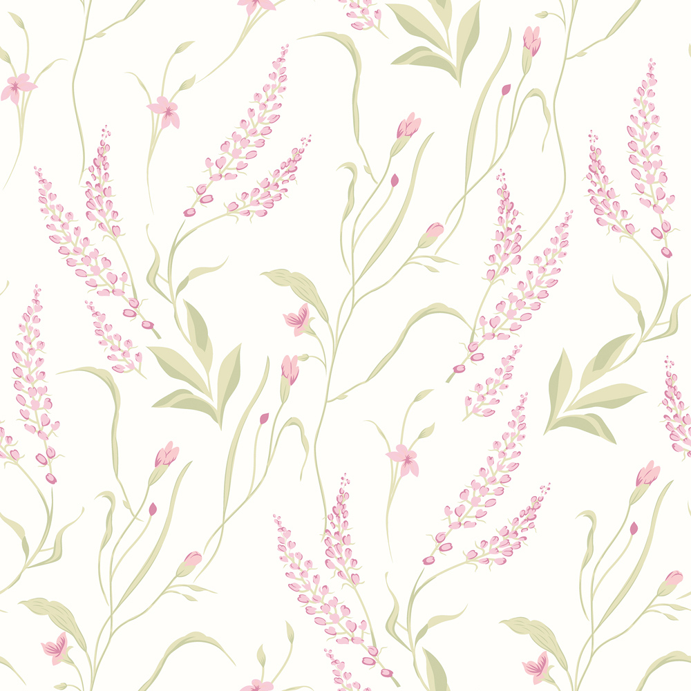 Hoopla Walls Oasis Springtime Meadow Soft Lavender Wallpaper Image 1