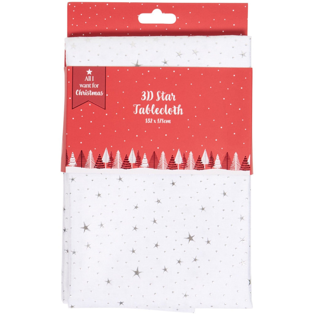 3D Star Christmas Tablecloth Image 4