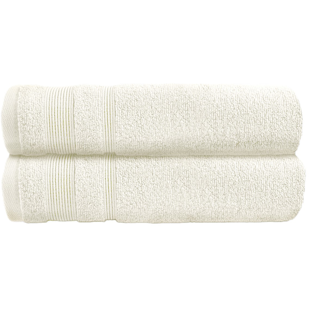 Allure Bath Fashions Luxury Zero Twist Egyptian Cotton Cream Bath Towel 2 Pack Image 1