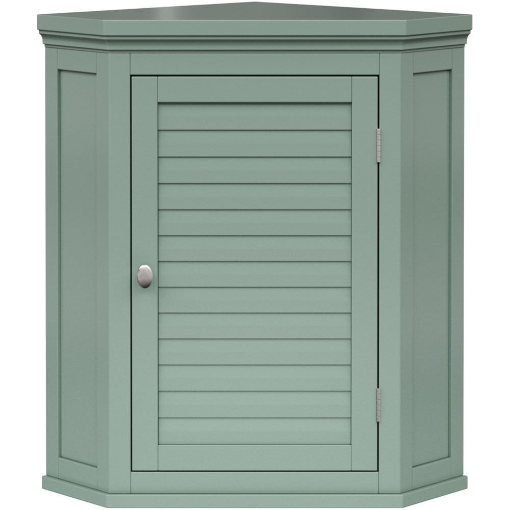 Teamson Home Glancy Single Door Sage Green Removable Wooden Wall Cabinet Image 2