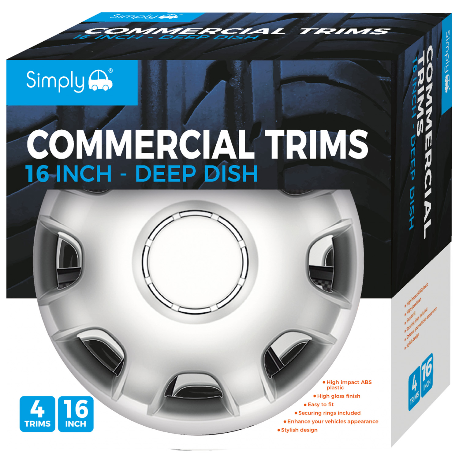 Simply Auto 16 inch Brawn Commercial Wheel Trims Image 1