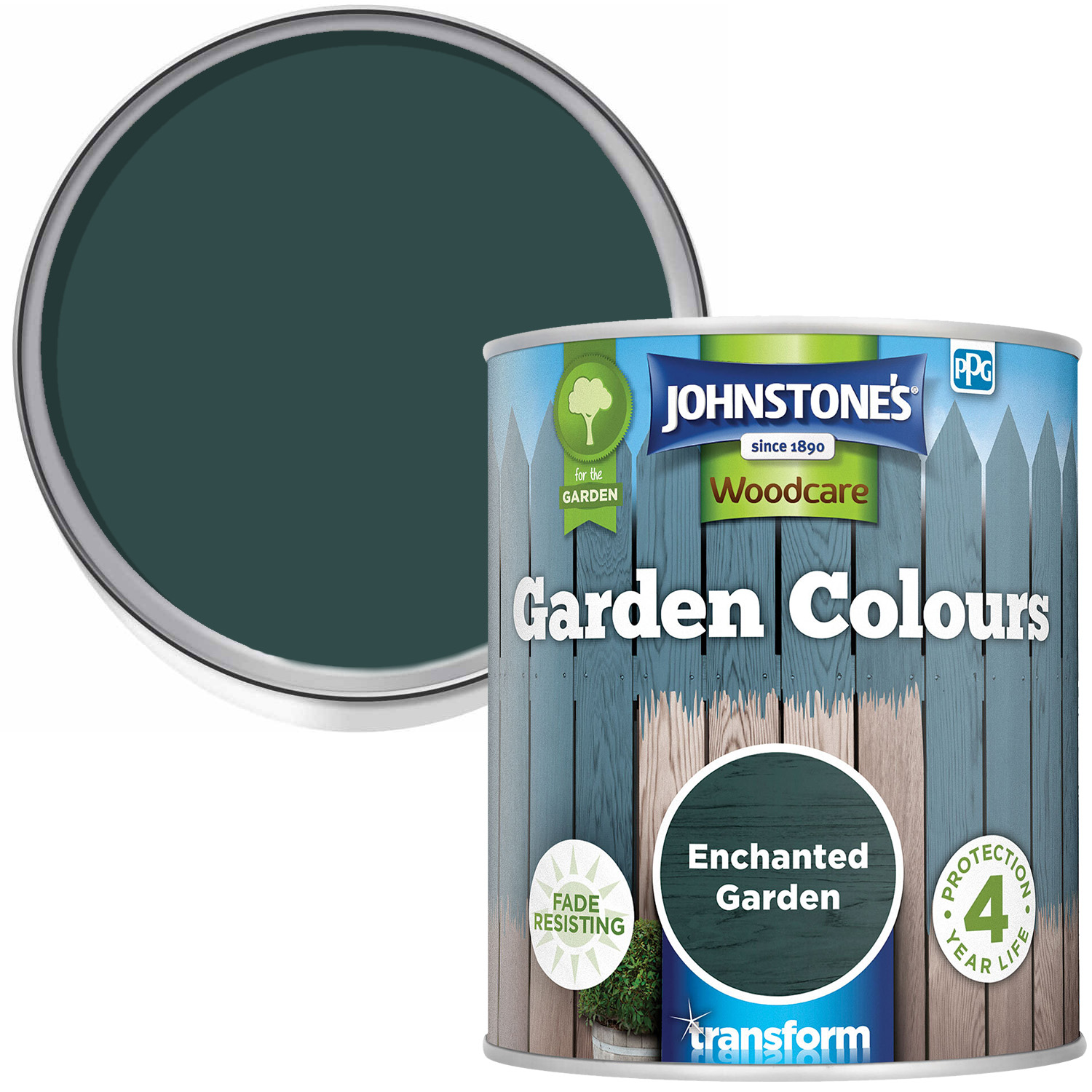 Johnstone's Woodcare Garden Colours Enchanted Garden Paint 1L Image 1
