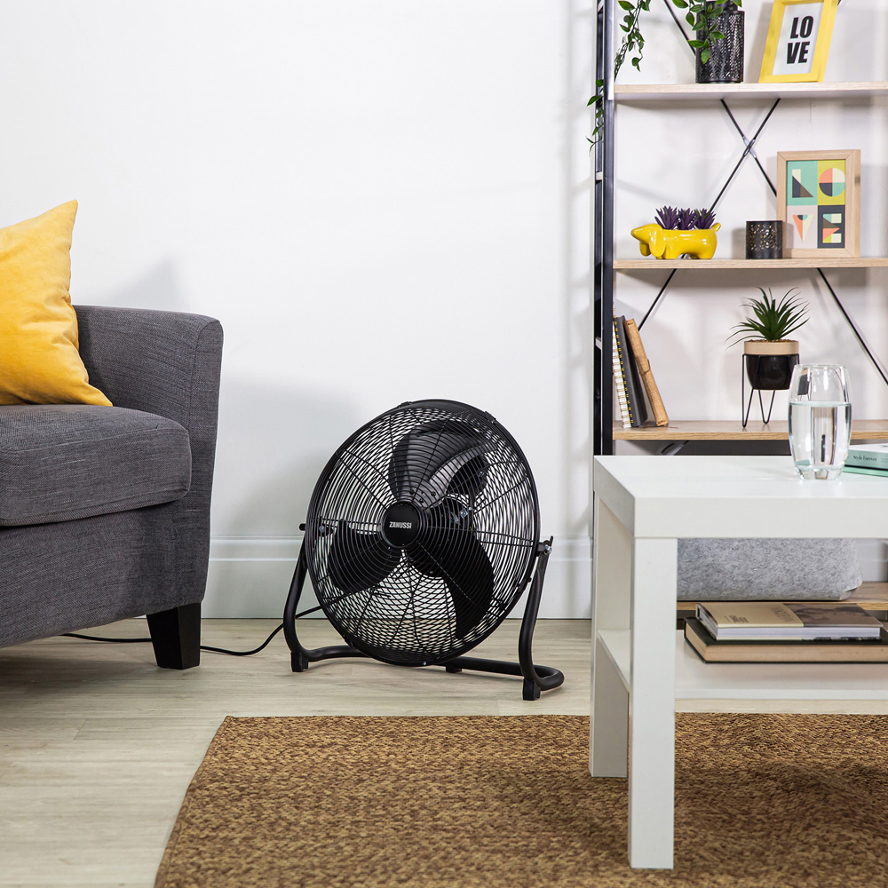 Zanussi Black Floor Fan 16 inch Image 4