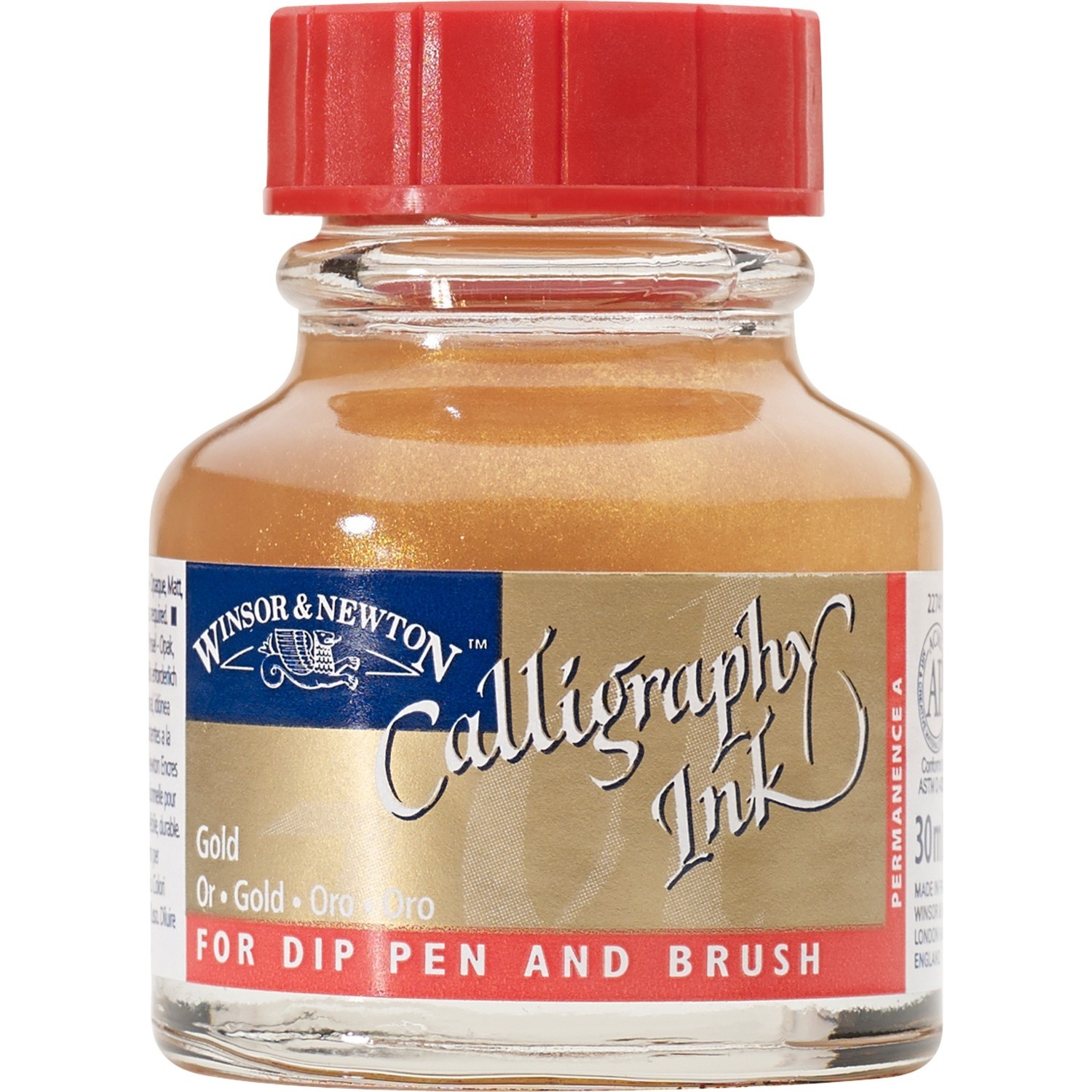 Winsor and Newton 30ml Calligraphy Ink - Gold Image 1