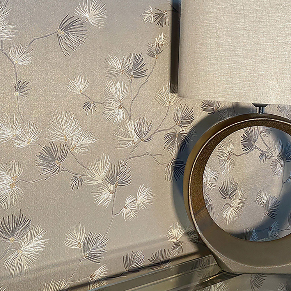 Belgravia Décor Valentino Pine Soft Mocha Wallpaper Image 4