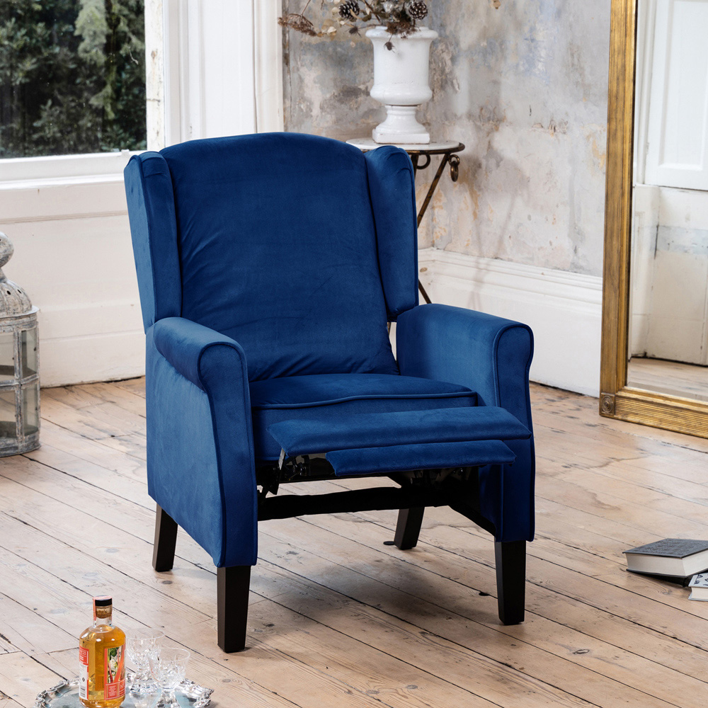 Artemis Home Barksdale Dark Blue Recliner Armchair Image 5