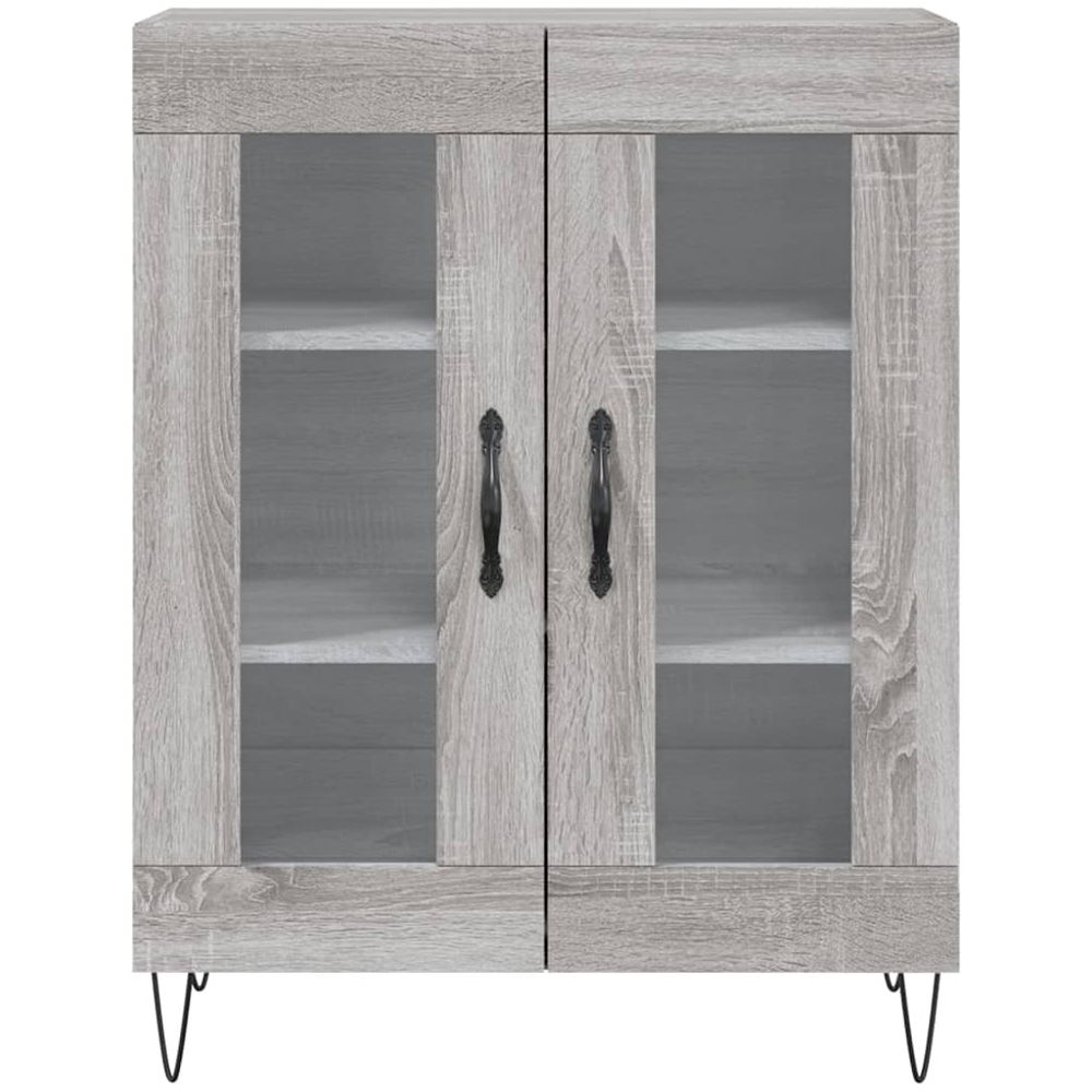 vidaXL 4 Door Grey Sonoma Highboard Image 8