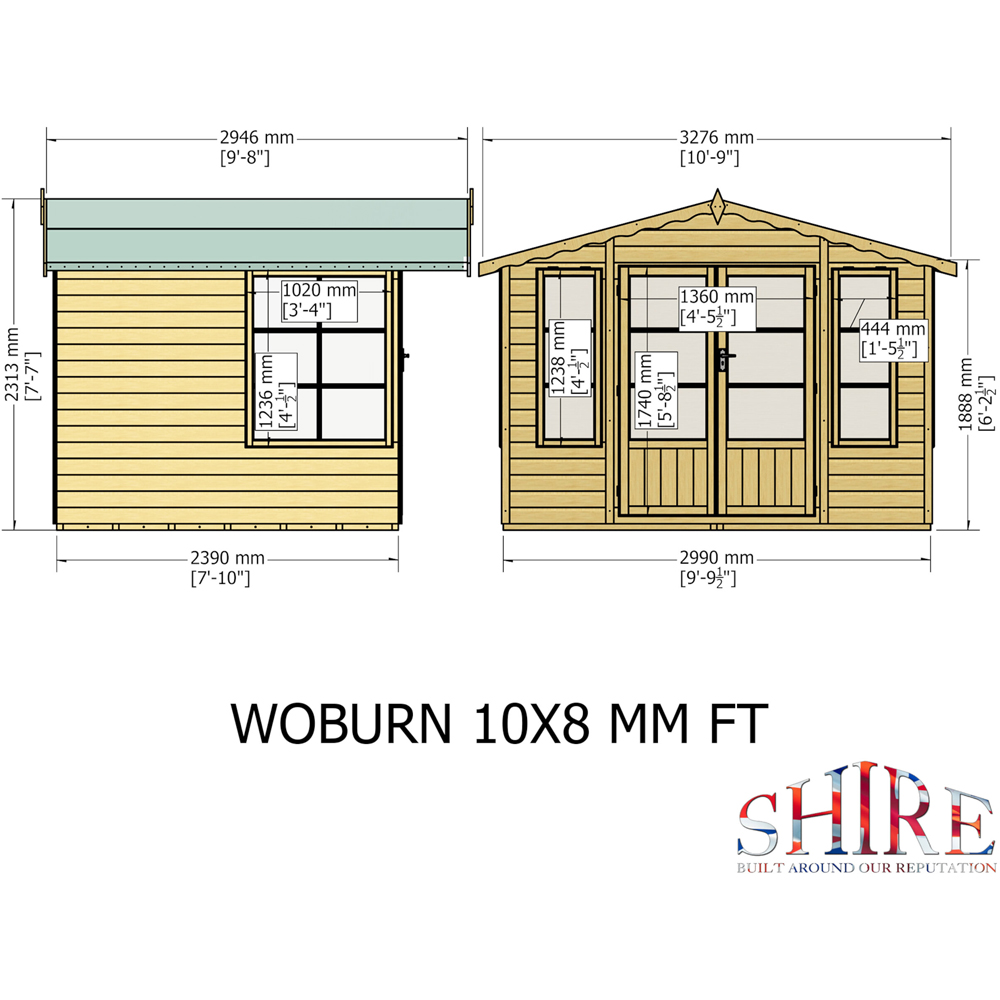 Shire Woburn 10 x 8ft Shiplap Garden Shed Image 9