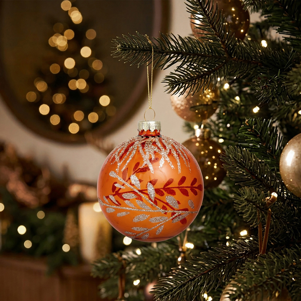 Glitter Detailed Christmas Bauble Image 5