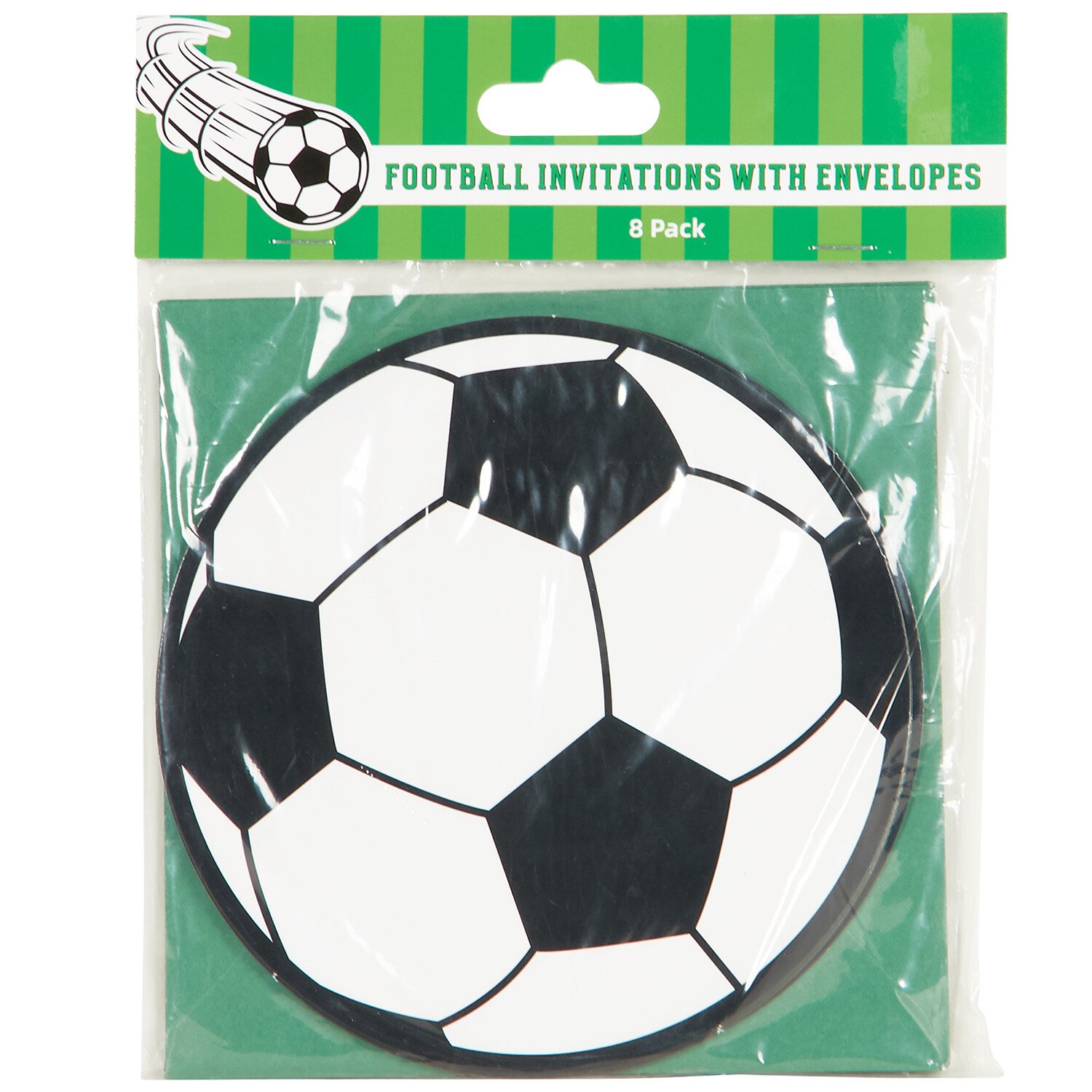Pack of 8 Football Invitations with Envelopes - Multicolour Image 1