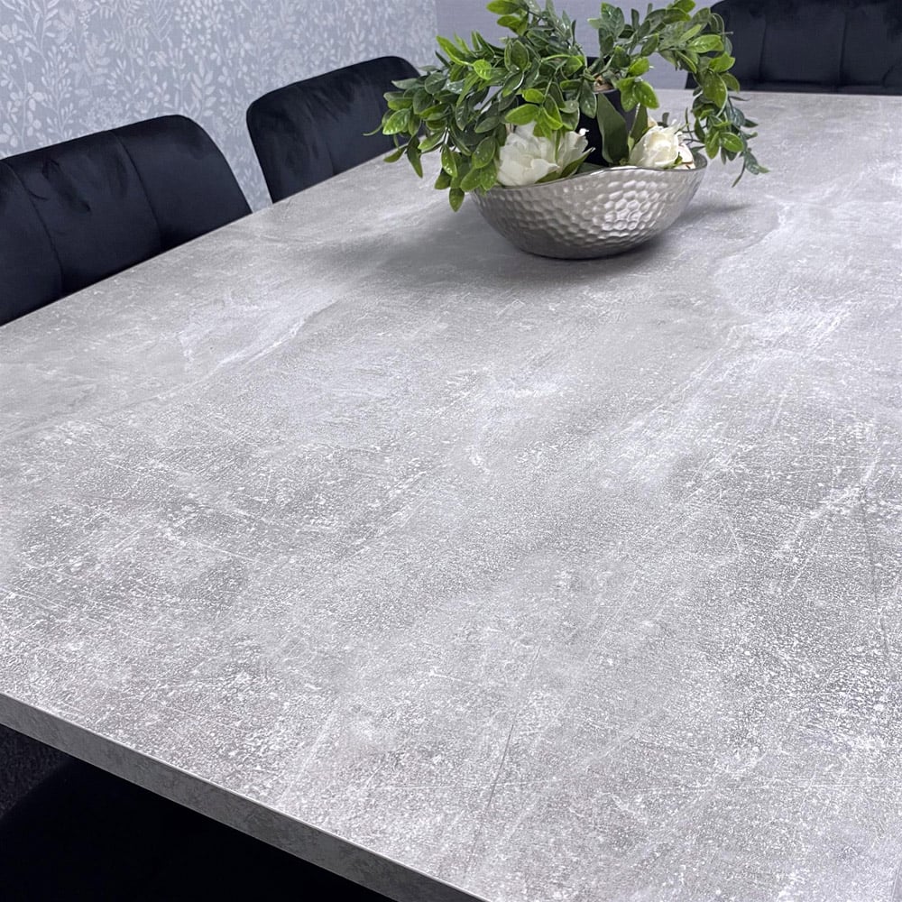 Kosy Koala 6 Seater Grey and Black Dining Table set Image 4