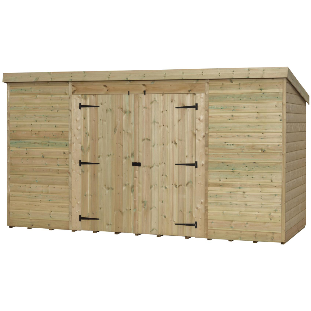 Empire Sheds 5000 14 x 5ft Double Door Tongue and Groove Pent Garden Shed Image 1