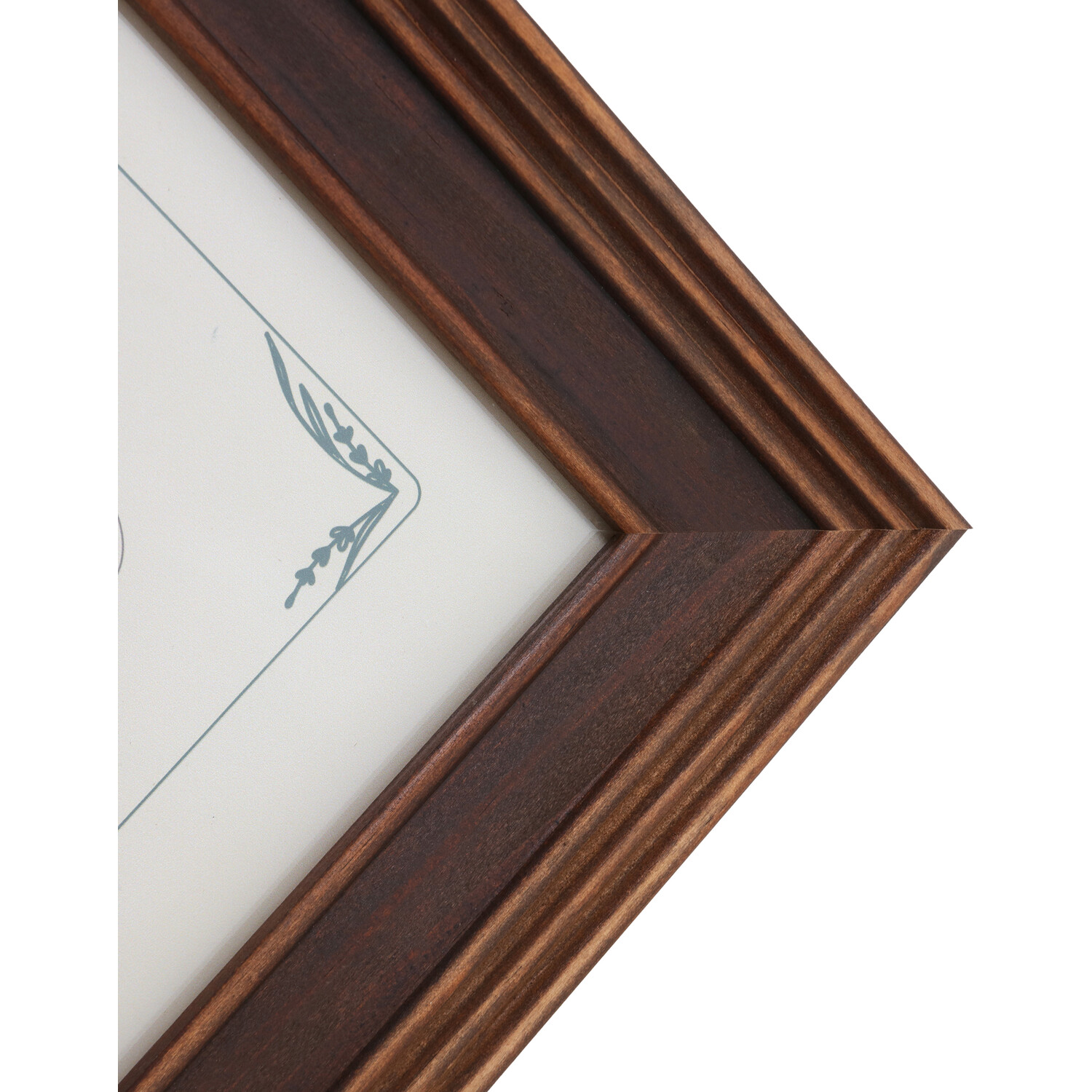 Haldon Wooden Frame Brown 7 x 5in Image 3
