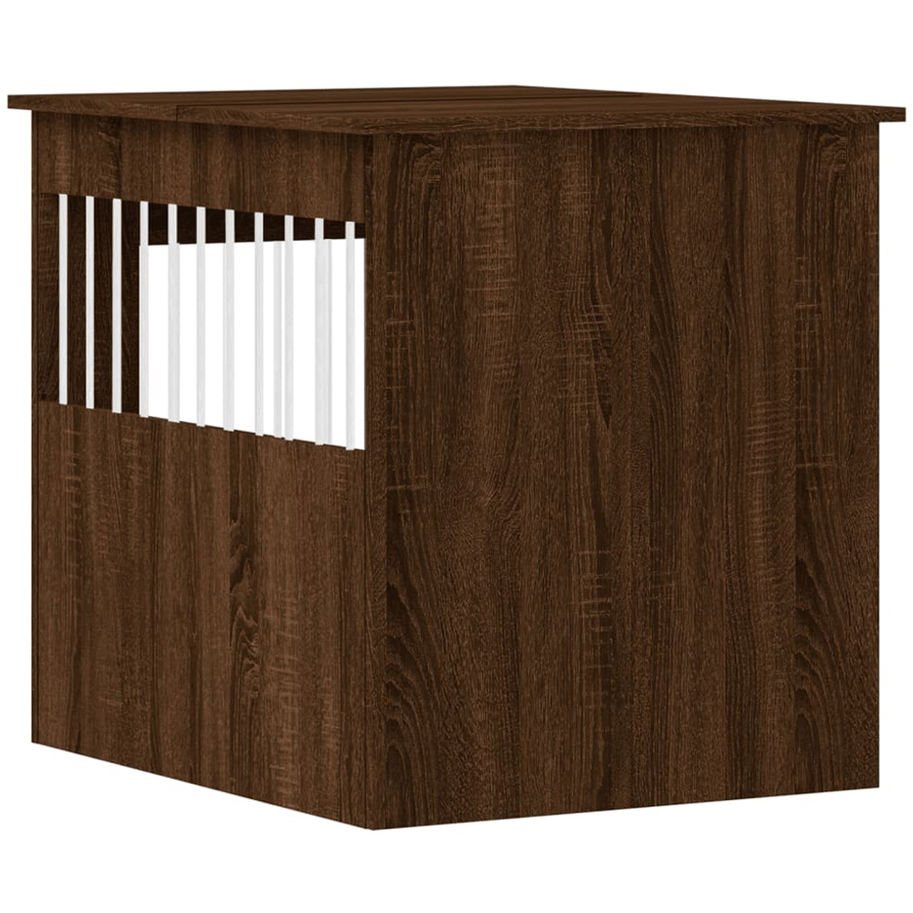 vidaXL Brown Oak Processed Wood Dog Crate Furniture 64.5 x 80 x 71cm Image 8