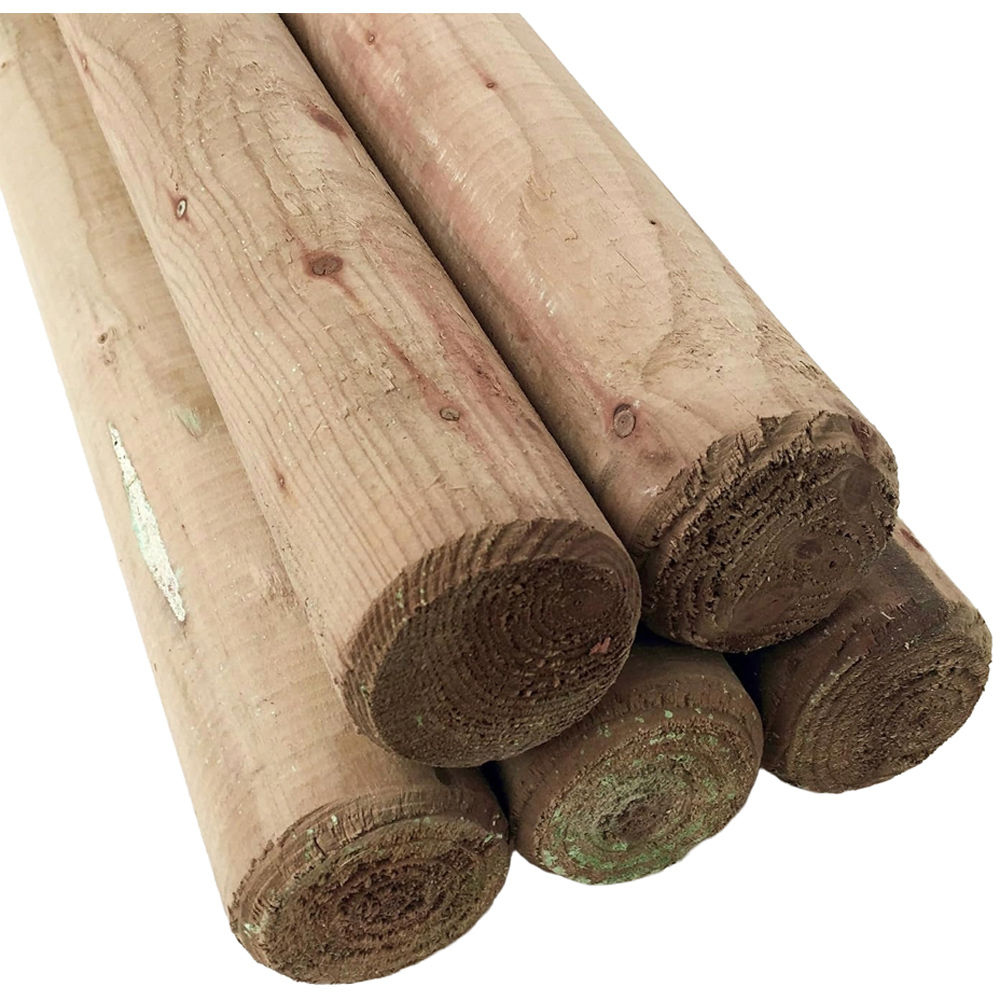Inspirational Gifting Round Wooden Fence Post 1.8m x 40mm 20 Pack Image 3
