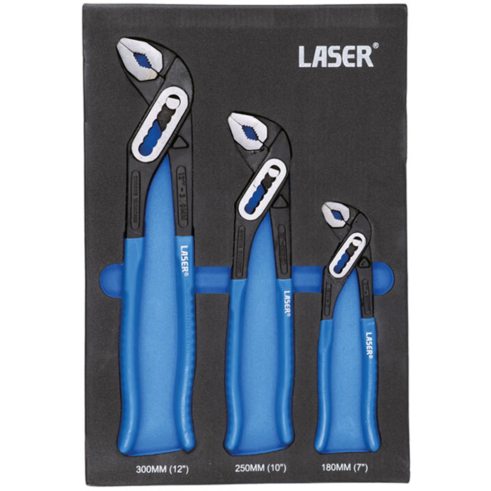 Laser 3 Piece Adjustable Water Pump Plier Set Image 5