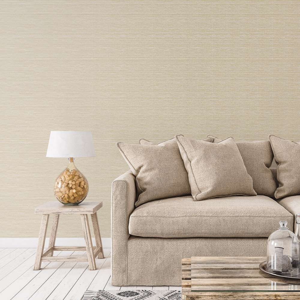 Galerie Metallic FX Horizontal Layered Beige and Gold Wallpaper Image 2