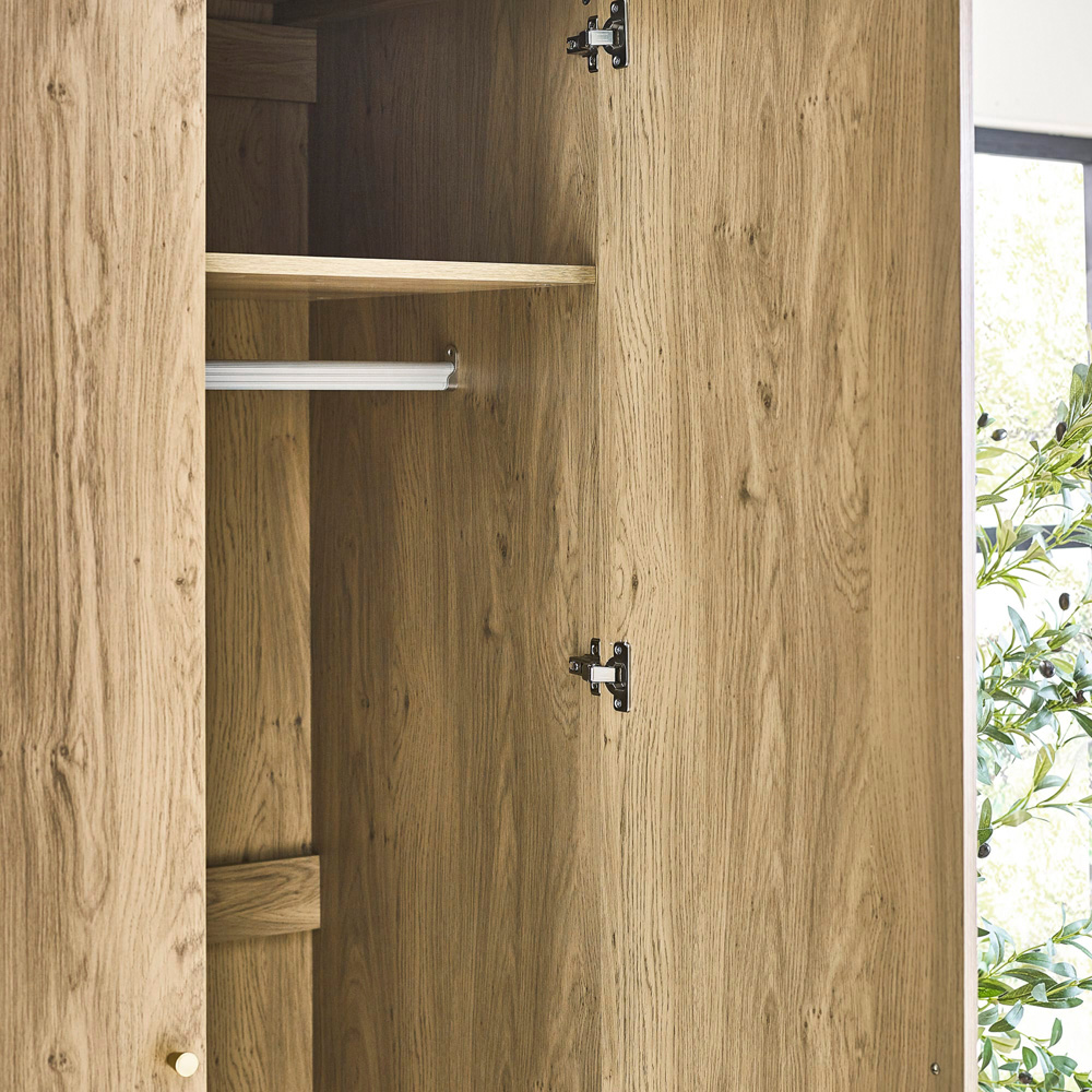 Julian Bowen Ingrid 2 Door Oak Wardrobe Image 7