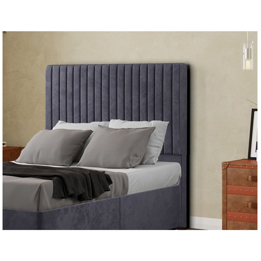 Eleganza Maryland Double Steel Plush Floor Standing Headboard Image 4