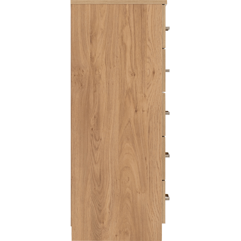 Seconique Dakota 5 Drawer Oak Effect Narrow Storage Chest Image 5