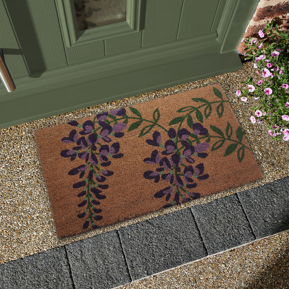 RHS Wisteria Latex Backed Door Mat 45 x 75cm Image 2