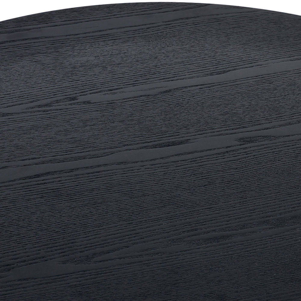 Julian Bowen Louis Black Fluted Round Coffee Table Image 4