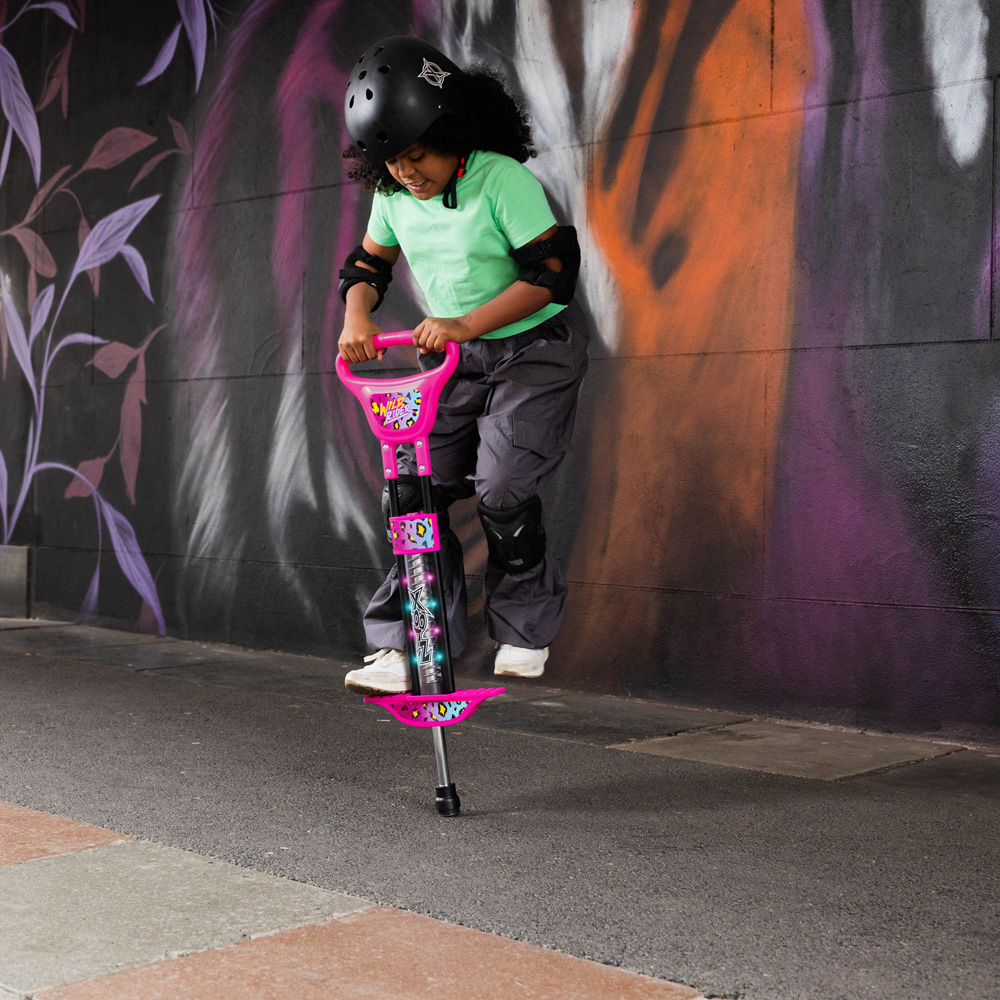 Xootz Pink Leopard Wild Rider LED Pogo Stick Image 6