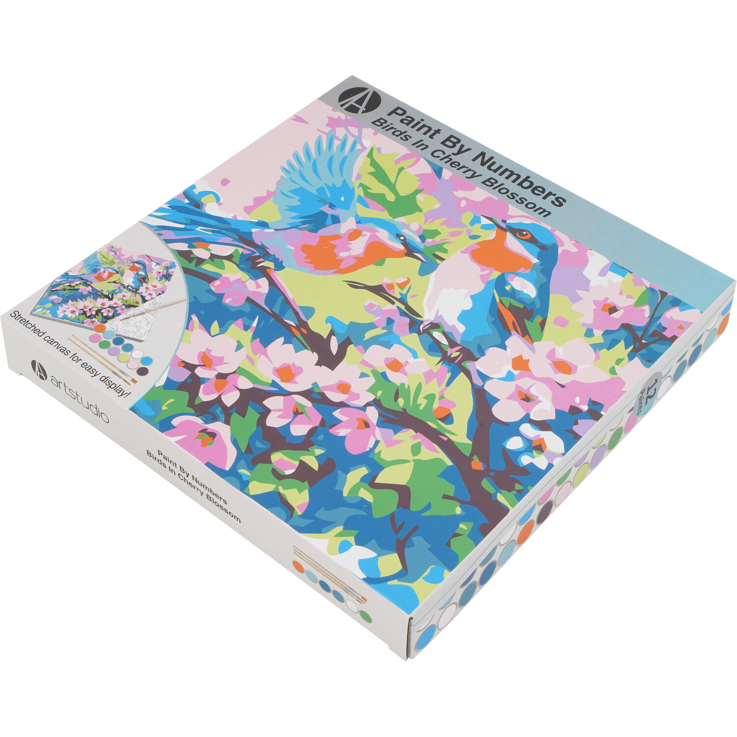 Paint By Numbers Birds In Cherry Blossom Kit Image 2