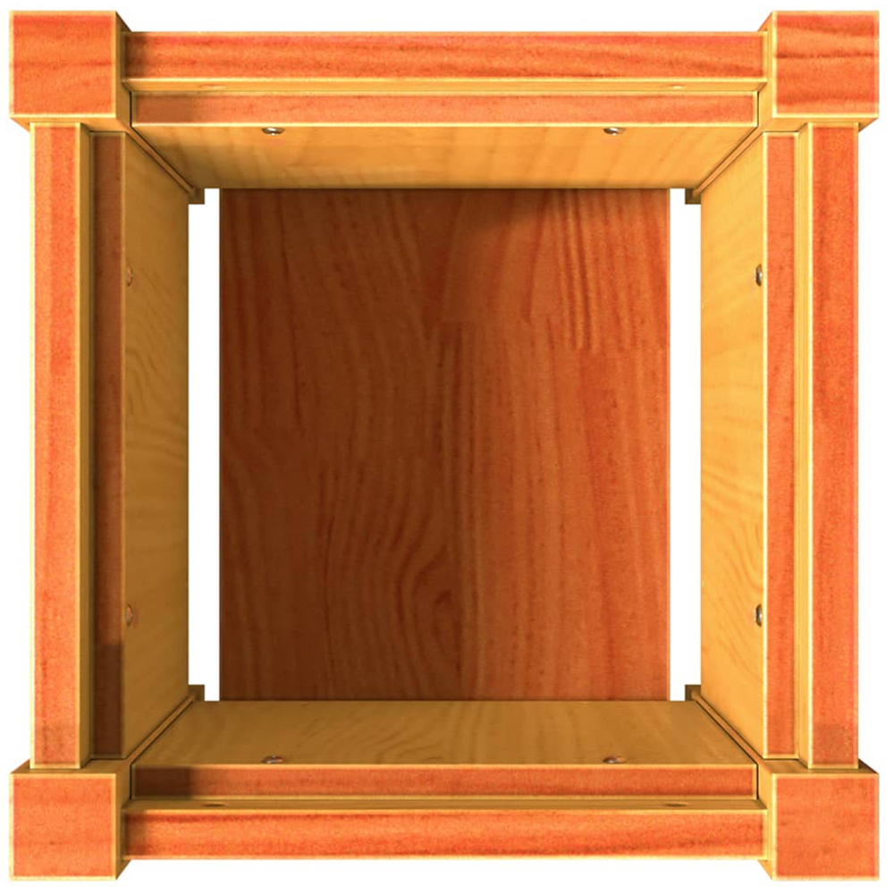 vidaXL Brown Solid Pine Wood Garden Planter 31 x 31 x 31cm 2 Pack Image 8