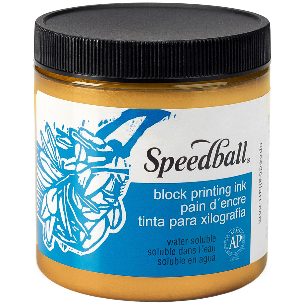 Speedball Gold Water Soluble Block Ink 236.5ml Image