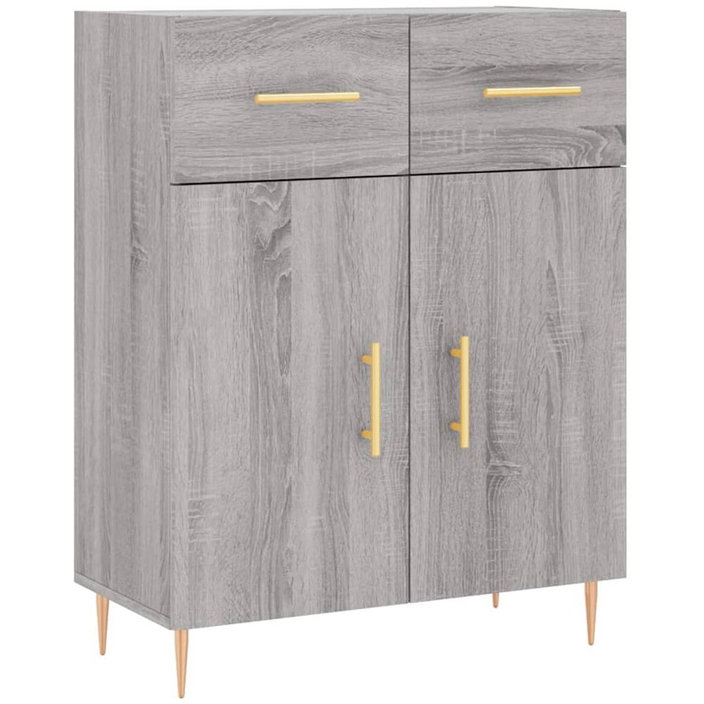 vidaXL 2 Door 2 Drawer 3 Shelf Grey Sonoma Highboard Image 7