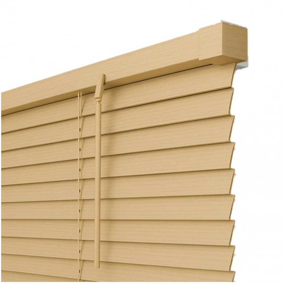 New Edge Blinds Wood Grain PVC Venetian Blind Natural 75cm Image 4