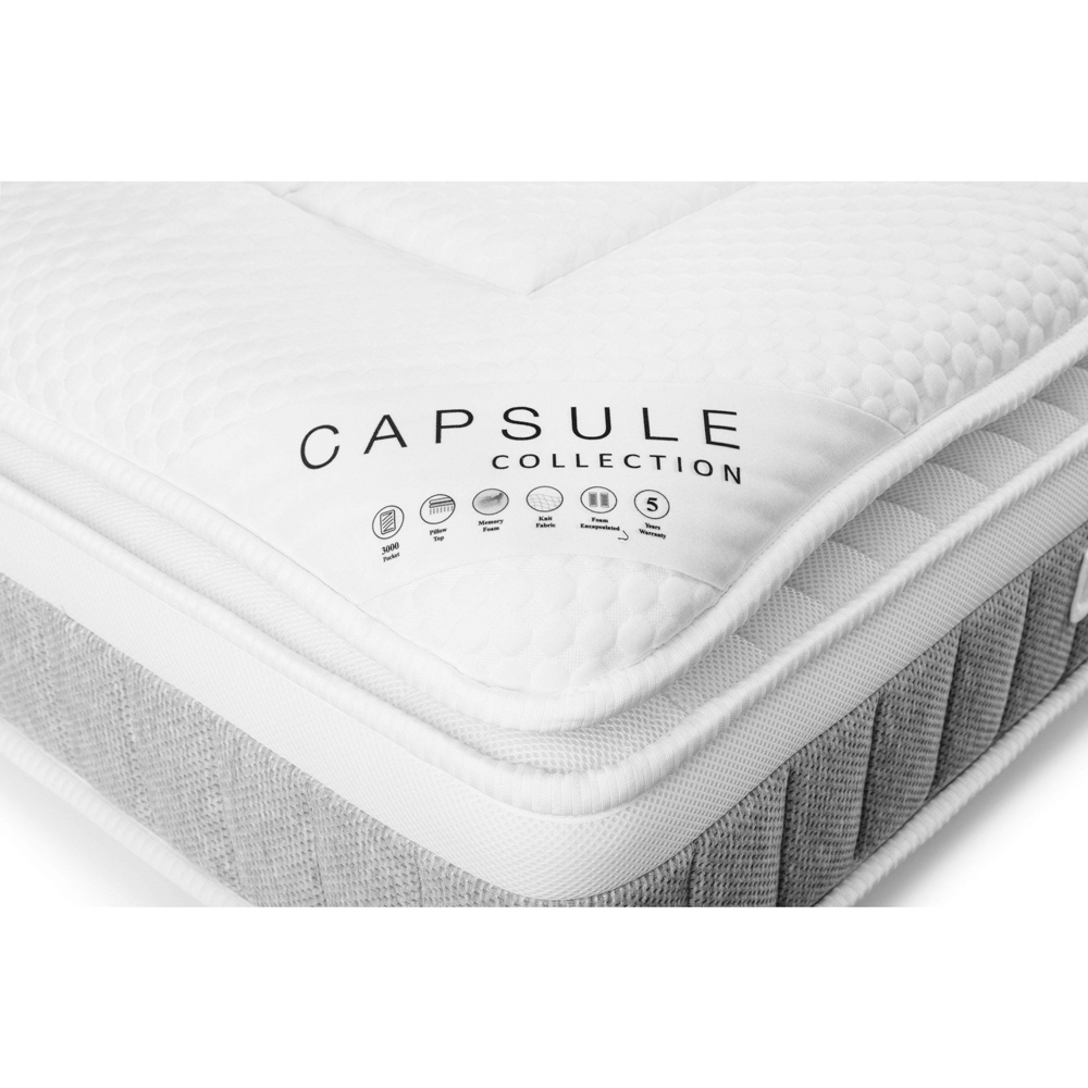 Julian Bowen Capsule Super King Size White 3000 Pocket Sprung Pillow Top Mattress Image 3