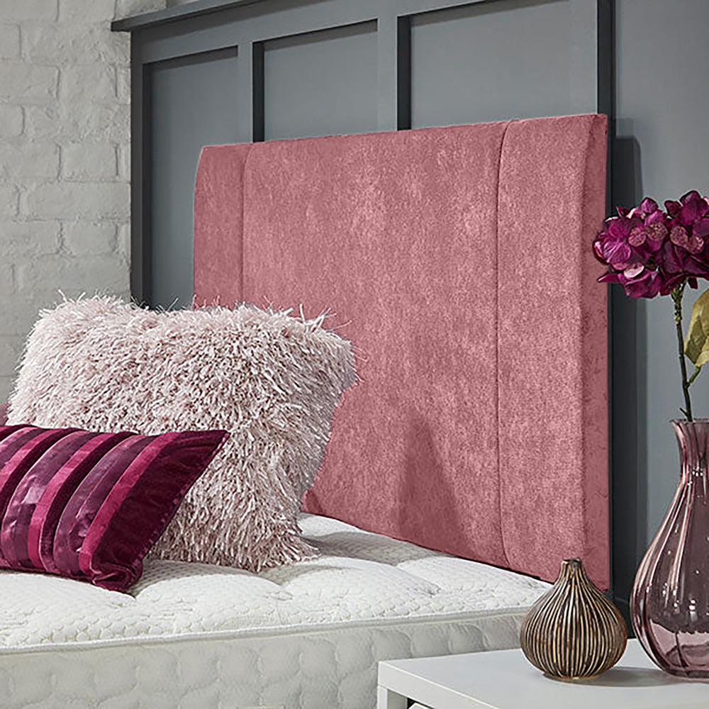 Eleganza Home Charles Small Single Pink Naples Strutted Headboard Image 2