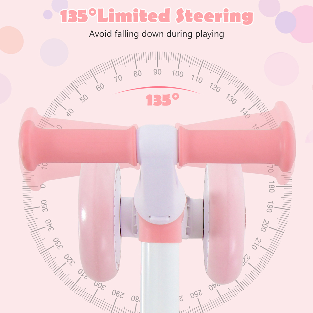 Costway Kids Pink Balance Bike with Adjustable Seat Image 5