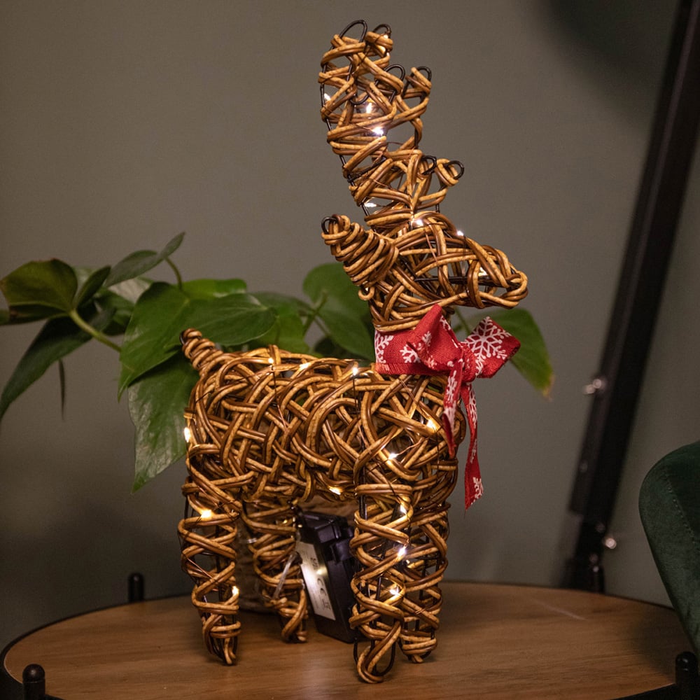 Samuel Alexander Light Up Brown Reindeer Christmas Decoration Image 2
