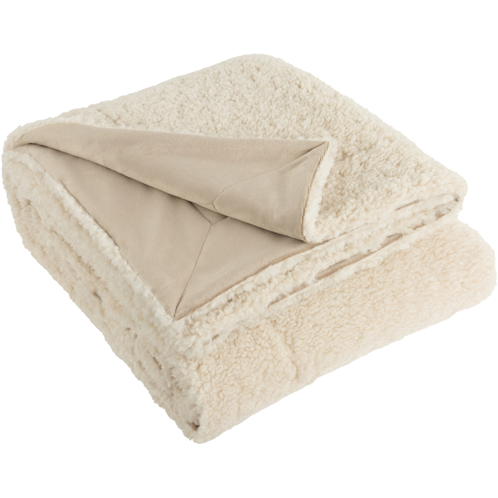 Yard Olann Natural Shearling Fleece Throw Image 3