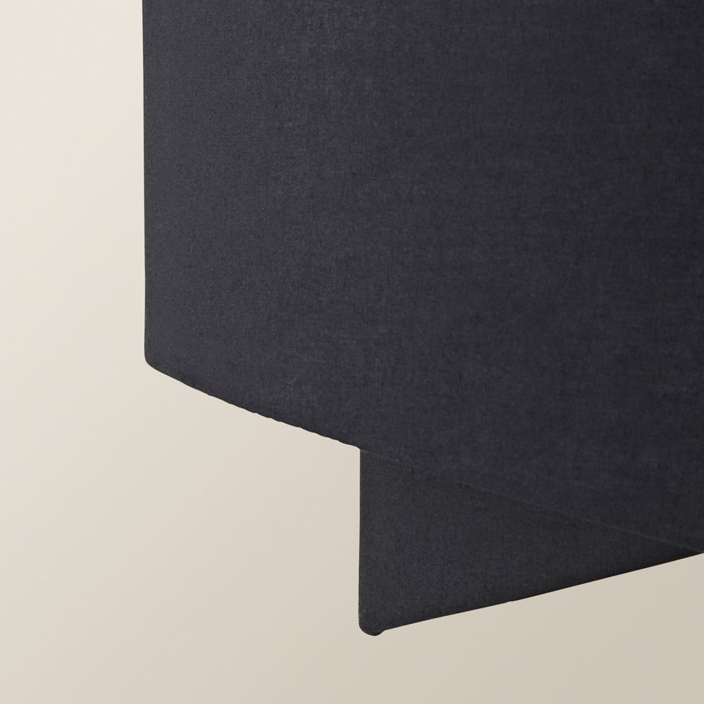 ValueLights Trekan 2 Layer Black with Metallic Gold Inner Pendant Lamp Shade 40cm Image 4