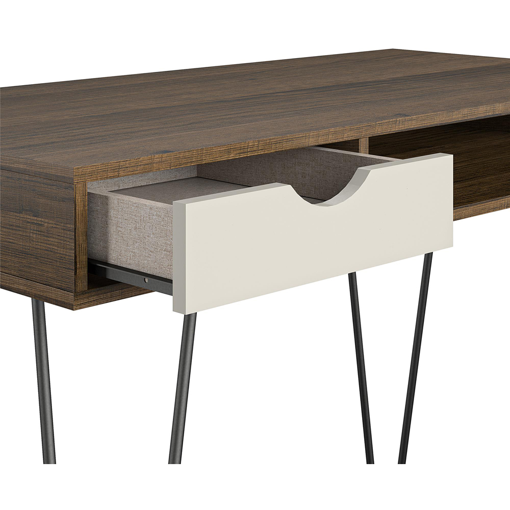 Novogratz Harmony Single Drawer Laptop Desk Oak and Grey Image 8